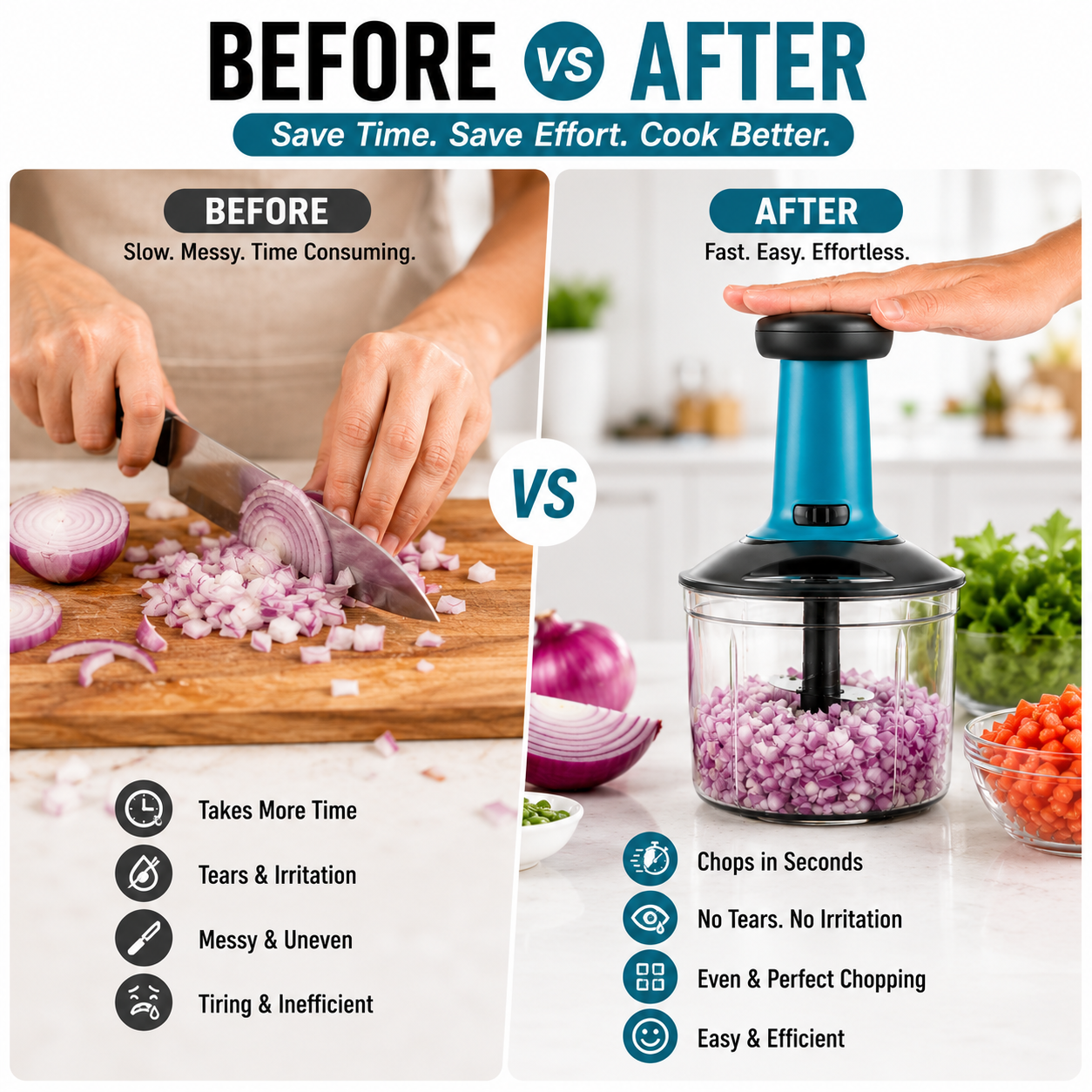 Manual Hand Press Vegetable Chopper