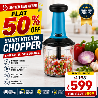 Manual Hand Press Vegetable Chopper
