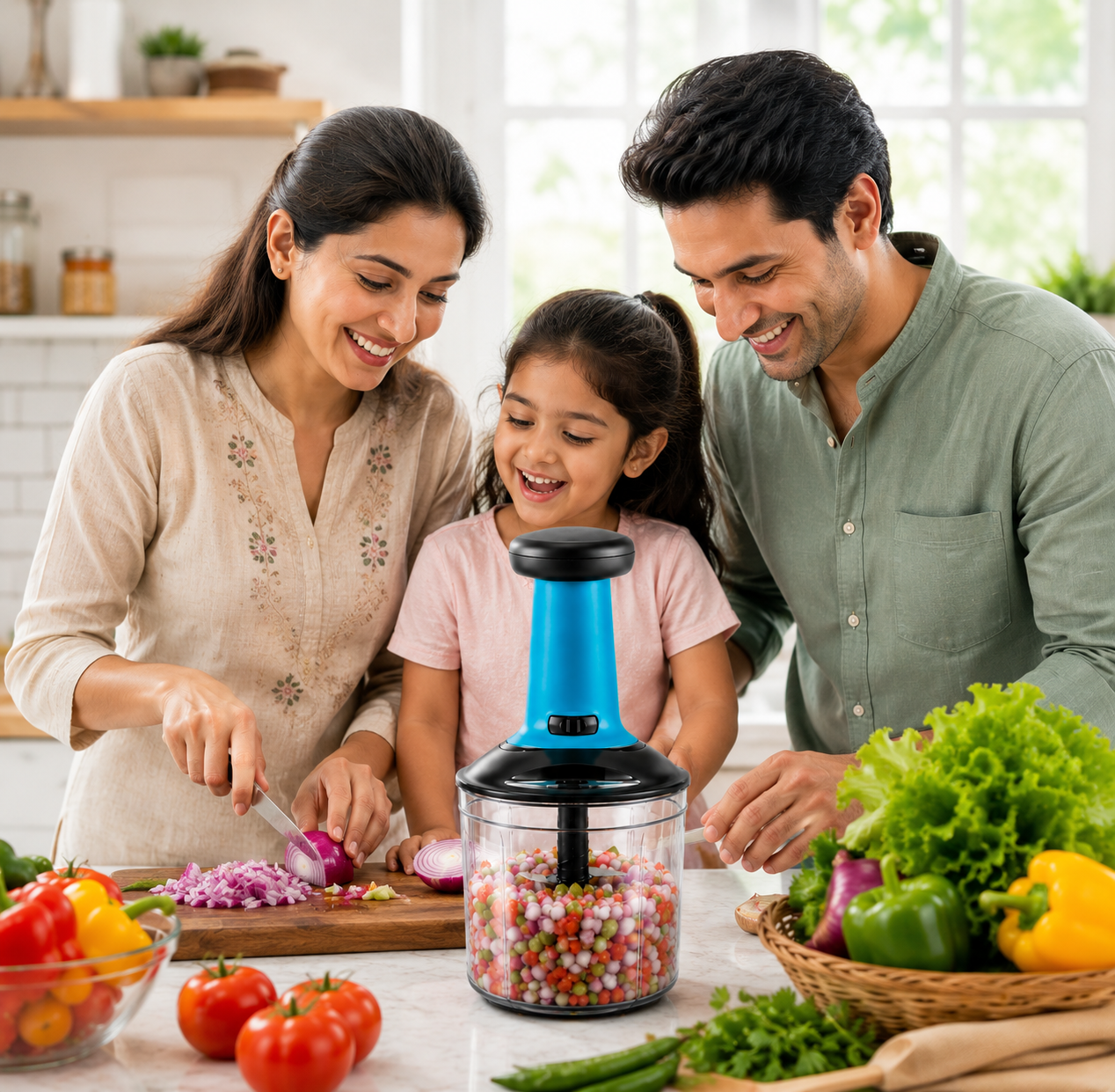 Manual Hand Press Vegetable Chopper