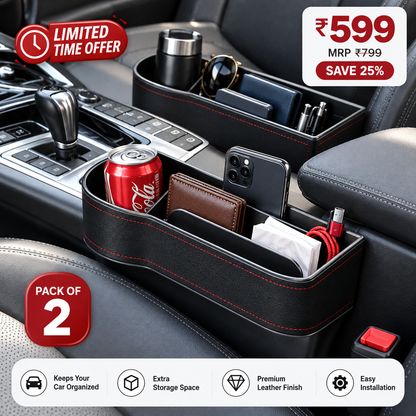 Car Seat Gap Organizer – Smart Storage Organizer | Pack of 2